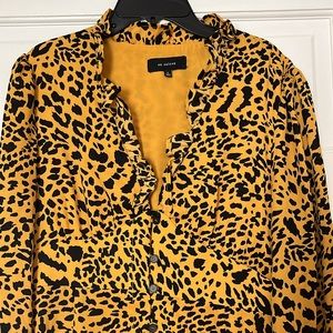 Size large, yellow, cheetah print, dress. Worn once.